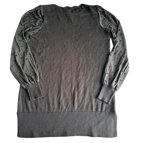 Cable & Gauge Long Sheer Sleeve Sweater Black Women's Small Minimalist - Picture 1 of 3